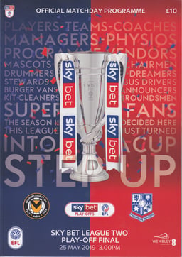 Newport County v Tranmere Rovers Match Programme 2019-05-25
